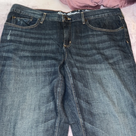 EUC Eddie Bauer Boyfriend Slim Jeans Dark Wash Size 16P - Picture 2 of 9